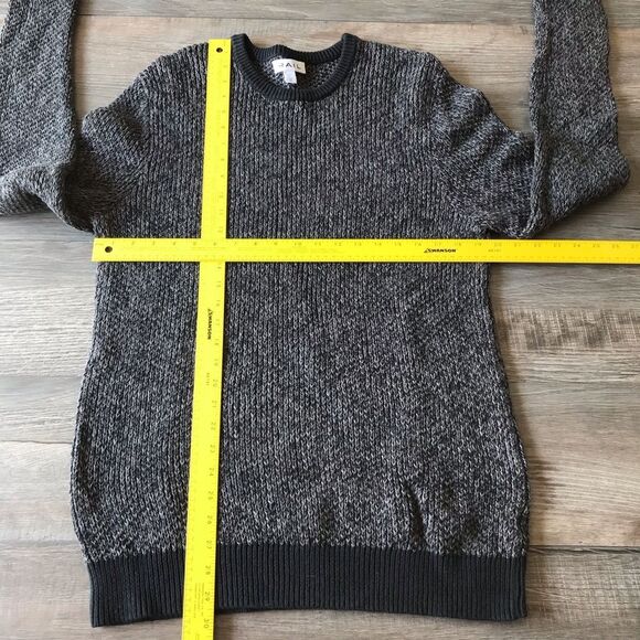 The Rail Mens 100% Cotton Crew Neck Sweater Black/ Grey Size Large - Picture 8 of 14